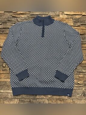 Long Wharf Supply Co. Edgartown SeaWell Quarter Zip Sweater Mens 2XL Birdseye